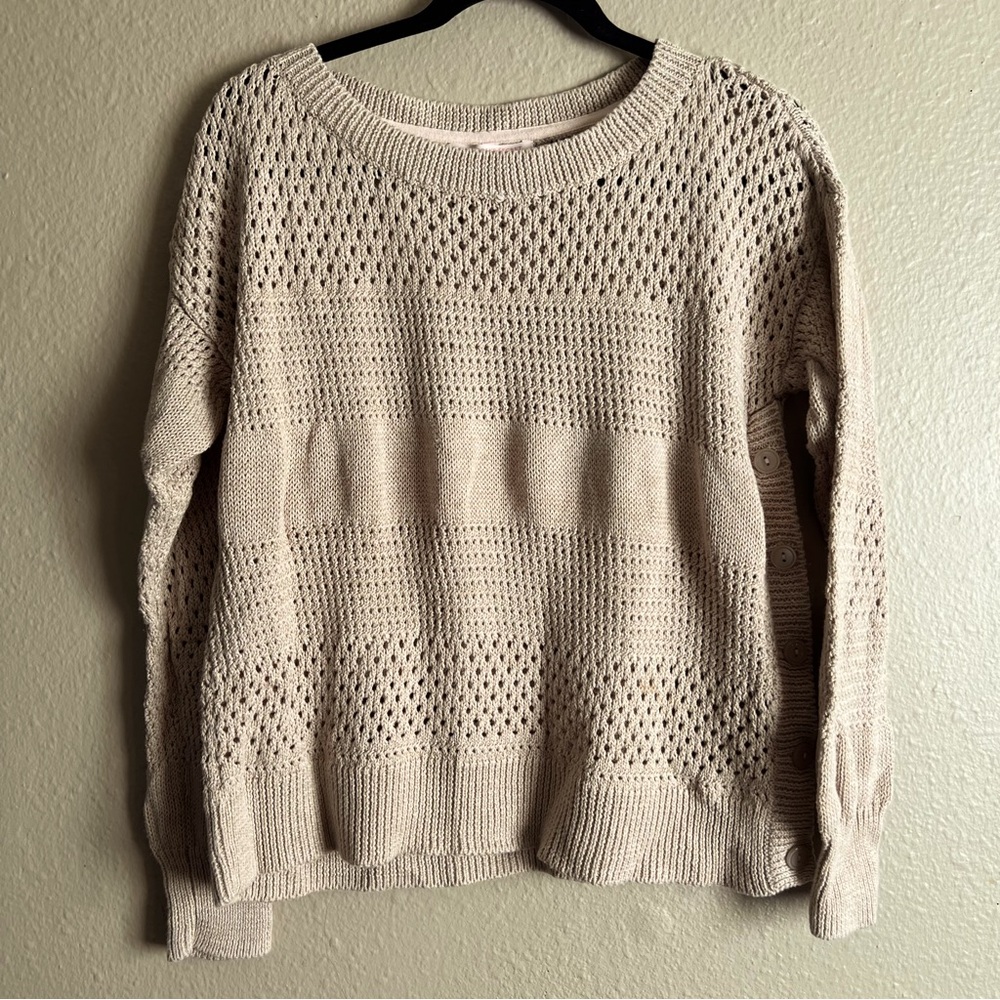 Victoria's Secret Linen Blend Knit Sweater Size Large